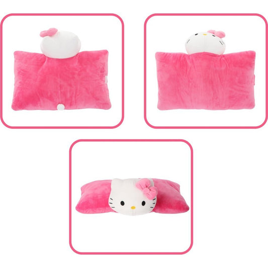 Hello Kitty Knuffelkussen 45X28 Cm Roze/Wit