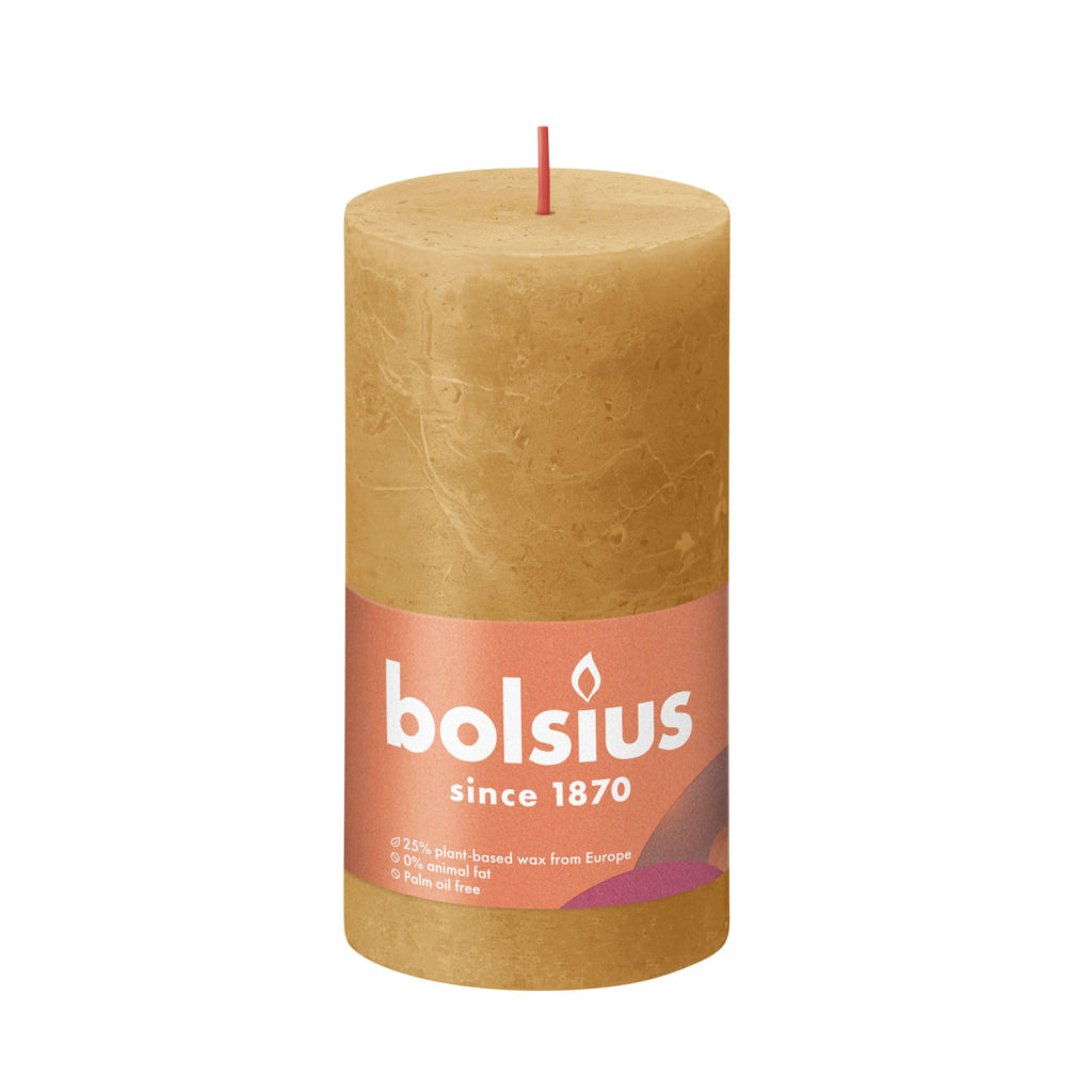 Bolsius Kaars 8X6,8 Cm Honey Rustiek