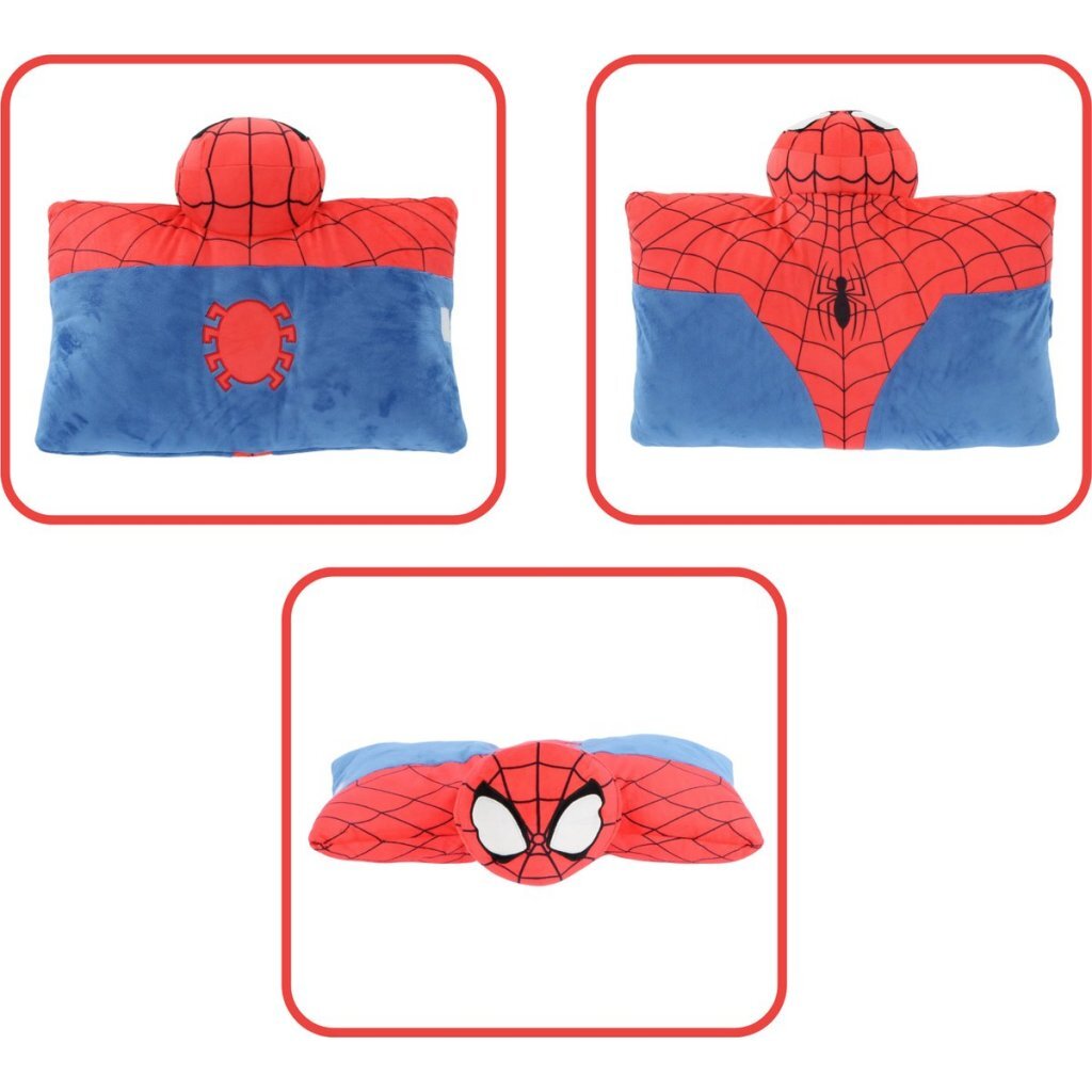 Spiderman Knuffelkussen 45X28 Cm Blauw/Rood