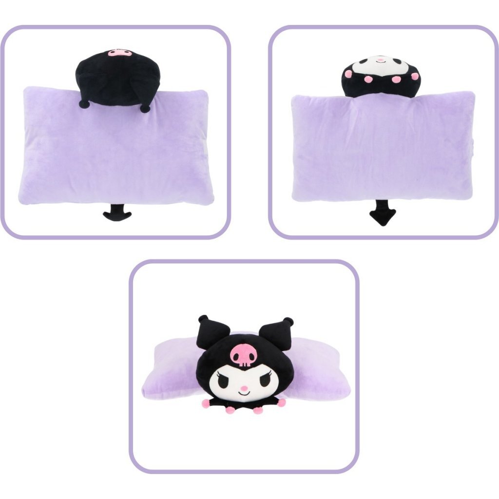 Hello Kitty Knuffelkussen Kuromi 45X28 Cm Zwart/Paars/Wit