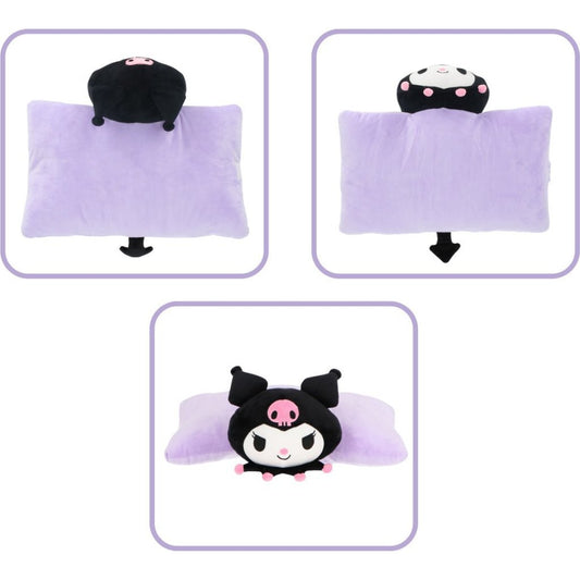Hello Kitty Knuffelkussen Kuromi 45X28 Cm Zwart/Paars/Wit