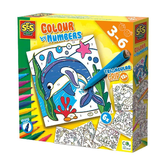 Ses Creative Kleuren Op Nummer Driehoek Grip Stiften
